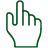 das Icon im Hendricks und Schwartz grün zeigt eine Hand, die den Zeigefinger hochstreckt